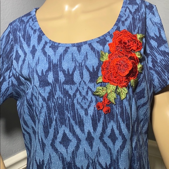 Banabee XL blue flower tee - Picture 2 of 7